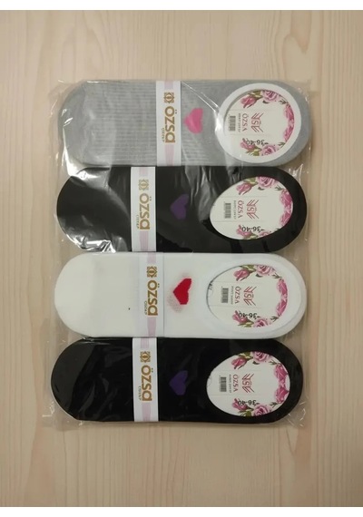 Efemicgiyimstore Beyaz-siyah-gri Kalp Desenli Bayan Babet Çorap 12'li Paket Çok Renkli Efemicgiyimstore Beyaz-siyah-gri Kalp Desenli Bayan Babet Çorap 12'li Paket Çok Renkli