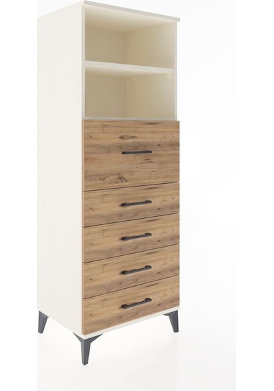 Hyperion Dolap 2 Raflı 5 Çekmeceli 60x44x163 Aytaşı-çam Aytaşı
