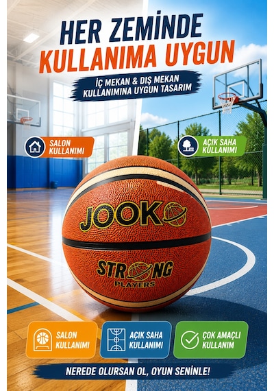 7 Numara Basketbol Topu Kaymaz Yüzey İç Dış Saha Kullanımına Uygun Antrenman Ve Maç Topu