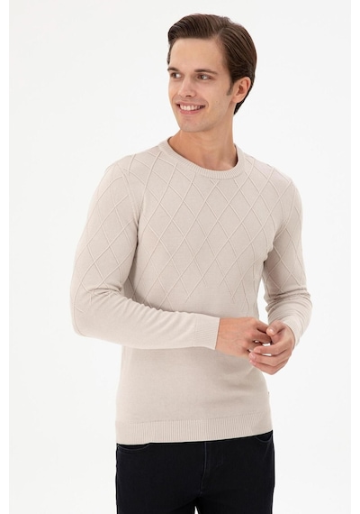 U.s. Polo Assn. Erkek Minimalist Uzun Kol Kazak - Günlük Şıklık Taş