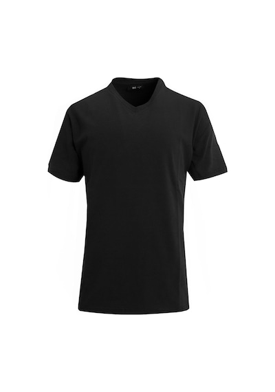 Uki Siyah Comfort Fit V Yaka Basic T-shirt Siyah
