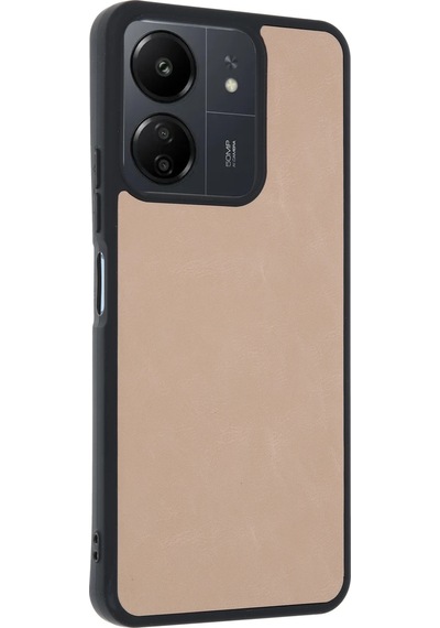 Newface Xiaomi Redmi 13c Kılıf Aras Deri Kapak Glblseme - 47 - Pudra