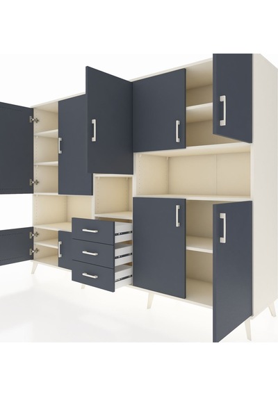 Hyperion Dolap 13 Raflı 3 Çekmeceli 9 Kapaklı 220x44x163 Aytaşı-a Aytaşı-antrasit Hyperion Dolap 13 Raflı 3 Çekmeceli 9 Kapaklı 220x44x163 Aytaşı-a Aytaşı-antrasit