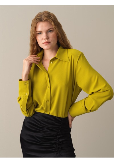 Xint Sarı Oversize Vatkalı Gömlek 750978