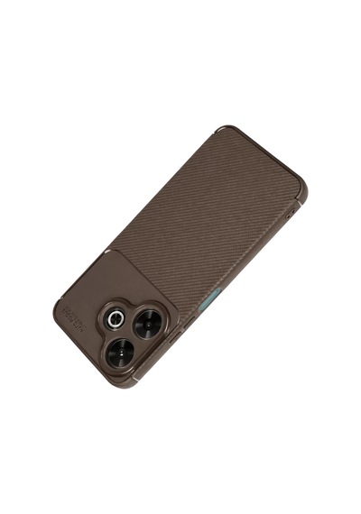 Newface Xiaomi Redmi 13 4g Kılıf Auto Focus Karbon Kapak - Kahverengi
