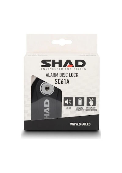Shad Sc61a Alarmlı Siyah Motosiklet Disk Kilidi C0s6100a Disk Kilidi