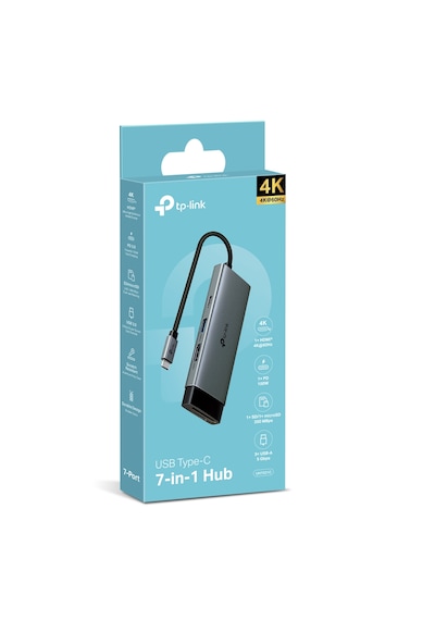 Tp-link Uh7021c Usb Type-c 7-port Hub Hdmi - Sd Kart Okuyucu - Type-c - Usb 3.0 Dönüştürücü