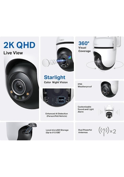 TP-Link Tapo C520WS 2K IP Wi-Fi Güvenlik Kamerası
