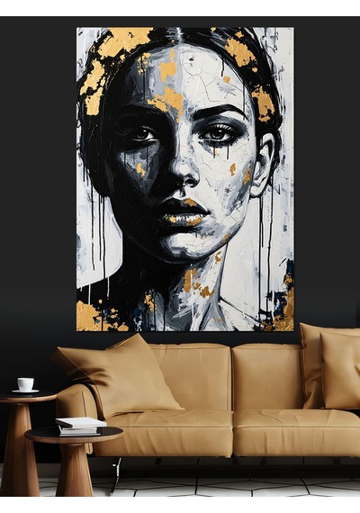 Ahşap Tablo Soyut Kadın Sanat
