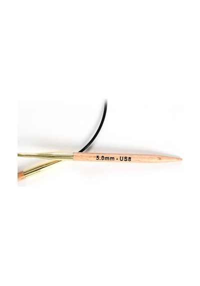 Knitpro Sabit Yuvarlak Örgü Şişleri Basix Kayın Ağacı 40cm 5.00mm 35310