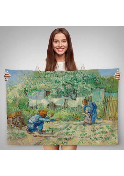 Vincent Van Gogh - Millet'den Sonra İlk Adımlar Duvar Örtüsü - First Steps-7164