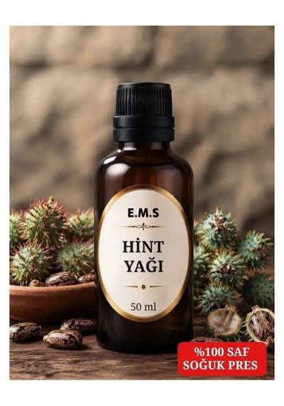 50 Ml Hint Yağı % 100 Saf Soğuk Pres Doğal Hint Yağı.