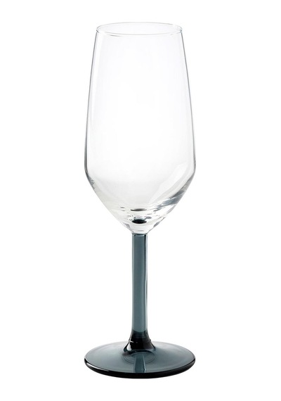 Şampanya Kadehi, Cam-mavi/gri, 25 Cl