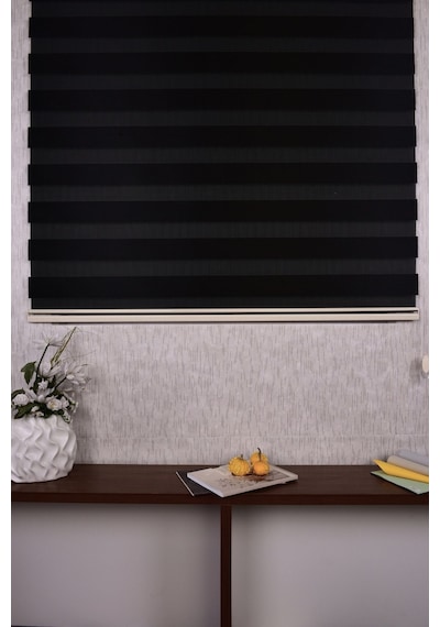 Krem Düz Etek Dilimsiz Ds 614-h6 Zebra Stor Güneşlik Perde