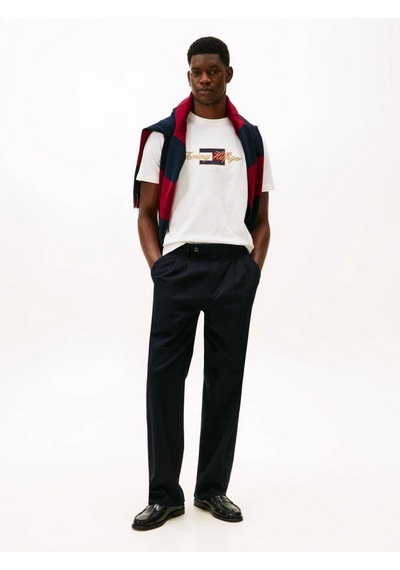 Tommy Hilfiger Mw0mw41500 Icon Gold Erkek Tişört Ekru