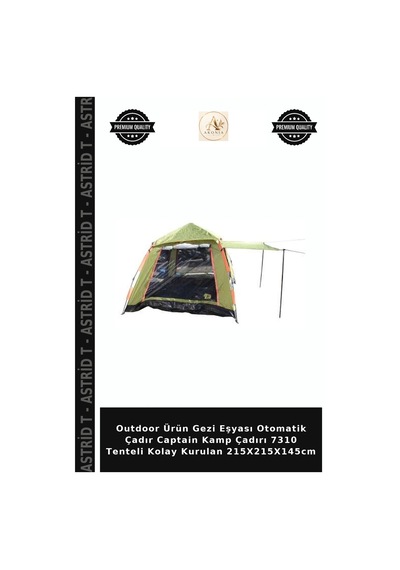 Outdoor Ürün Gezi Eşyası Otomatik Çadır Captain Kamp Çadırı 7310 Tenteli Kolay Kurulan 215x215x145cm