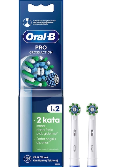 Oral-b Pro Cross Action X-filament Şarjlı Diş Fırçası Yedek Başlığı 2 Adet