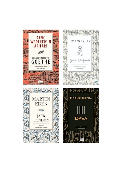 En Çok Okunan Özel Ciltli Bez Koleksiyon Baskı Set-dava-martın Eden-insancıklar-genç Werther...