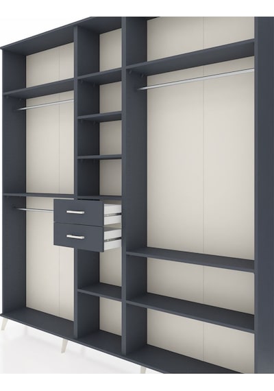 Arges Dolap 10 Raflı 2 Çekmeceli 3 Askılı 220x30x243 Antrasit-antrasit/antrasit Antrasıt/antrasıt Arges Dolap 10 Raflı 2 Çekmeceli 3 Askılı 220x30x243 Antrasit-antrasit/antrasit Antrasıt/antrasıt