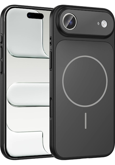 Apple Uyumlu iPhone 17 Air Kılıf Zore M-safe Şarj Özellikli Kamera Korumalı Formen Kapak Siyah