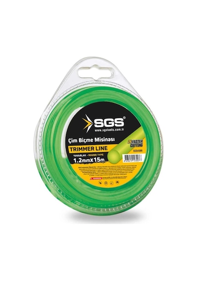 Sgs Çim Biçme Tırpan Misinası - Yuvarlak - 1.2 Mm. - 15 Mt.