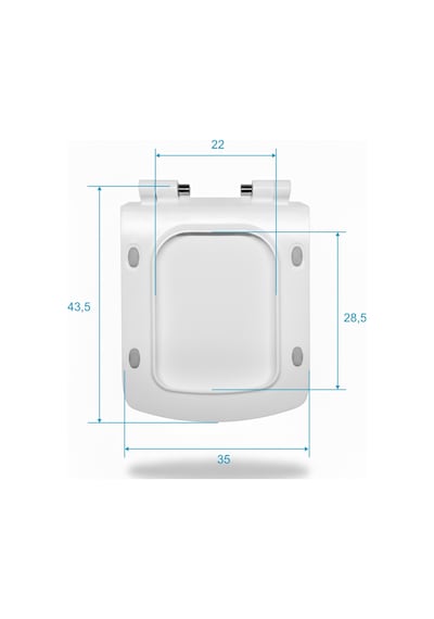 Ideal Standard Strada Z297702 Yavaş Kapanan Klozet Kapağı, Beyaz, Slim-thin, Metal Menteşeli Beyaz