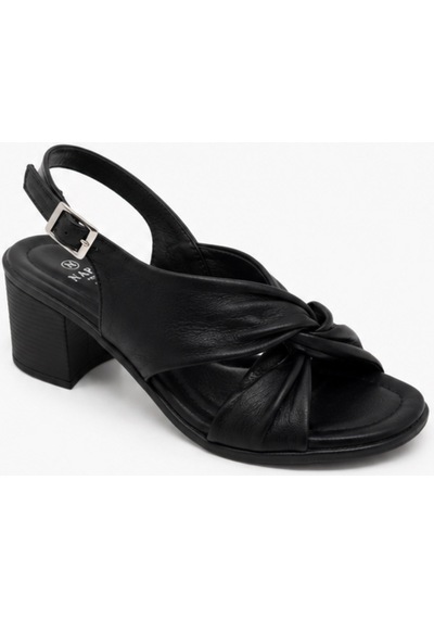 N Napa Shoe Np.1599.siyah.deri Sandalet