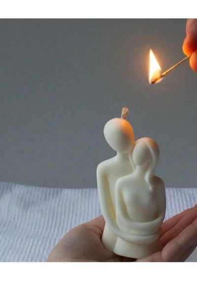 Bernami Mumluk Şamdanpinterest Kokulu Sevgili Sarılan Çift Dekoratif Mum Diğer