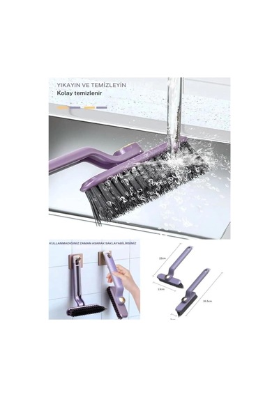 Çok Amaçlı Sert Kıllı Temizlik Fırçası Ergonomik Saplı Banyo Mutfak Fayans Temizleyici
