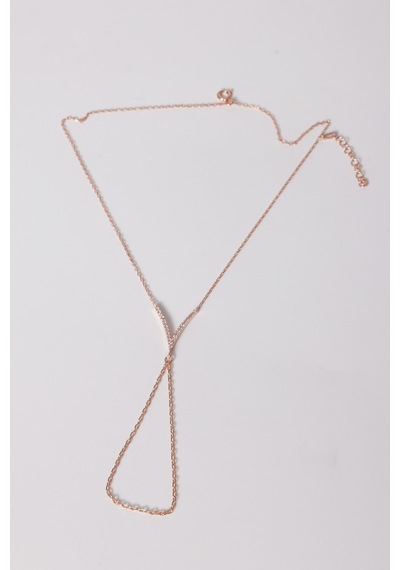 925 Ayar Gümüş Şahmeran Rose Zirkon Taşlı Tutku Şahmeran Barcode Beyaz - Rose Gold