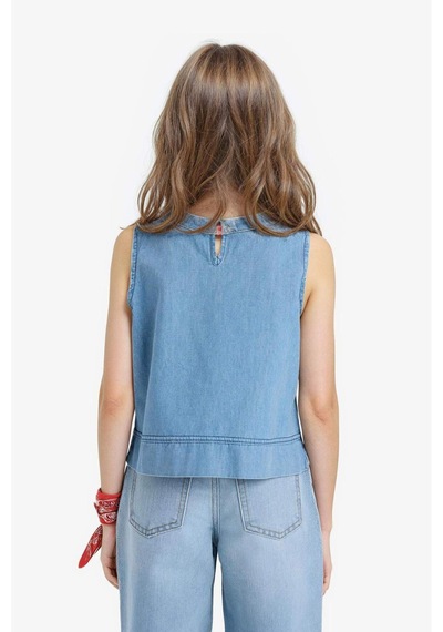 DeFacto Kız Çocuk Kolsuz Jean Bluz E6194A825SMNM28