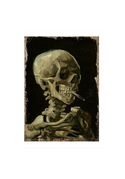 Bedeko Sigara İçen İskelet Modern Mdf Tablo 50 Cm X 70 Cm