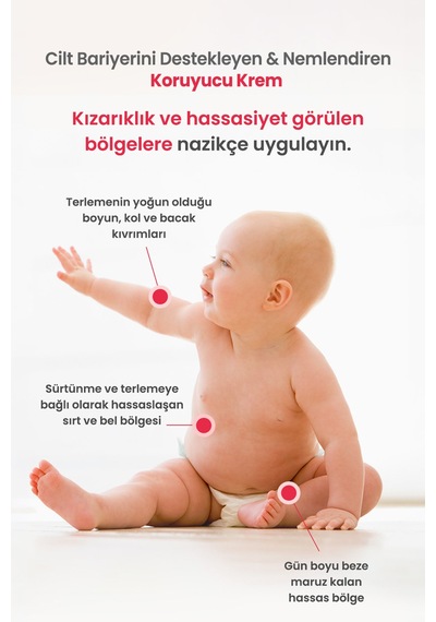 Yenidoğanlara Özel, Pudraya Dönüşen Nemlendirici, Pişik Önleyici Krem Atopalm Soothing Powder Cream