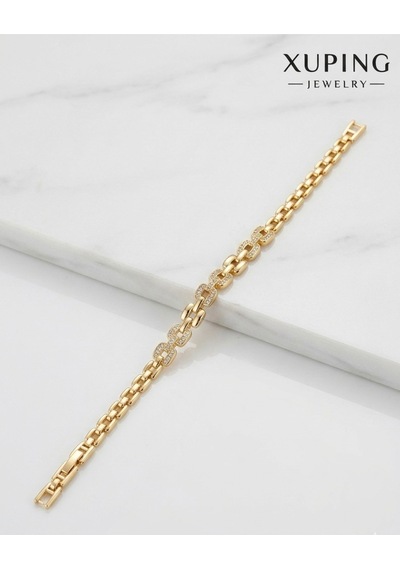 Xuping Jewelry 14 Ayar Altın Kaplama Pırlanta Montür Baget Bileklik Altın - Çelik