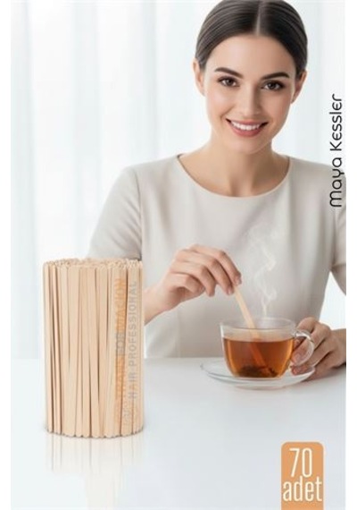 Ahşap Karıştırıcı Kaşık 70'li Paket Çay, Kahve Ve Servis İçin Hijyenik Ve Pratik