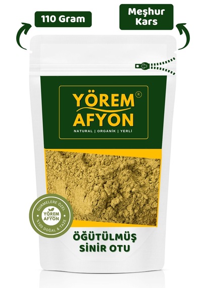 Yörem Afyon Kars Yöresinin Dağ Eteklerinden Toplanmış Öğütülmüş Toz Sinir Otu, Damarr Otu Plantago 110gr.
