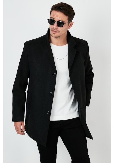 Buratti Çıkarılabilir Kapüşonlu Kırçıllı Slim Fit Kaşe Erkek Kaban 5841013 Füme Buratti Çıkarılabilir Kapüşonlu Kırçıllı Slim Fit Kaşe Erkek Kaban 5841013 Füme