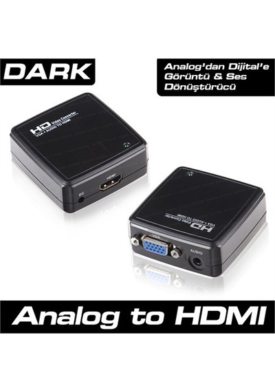 Dark Vga To Hdmı Aktif  Dönüştürücü