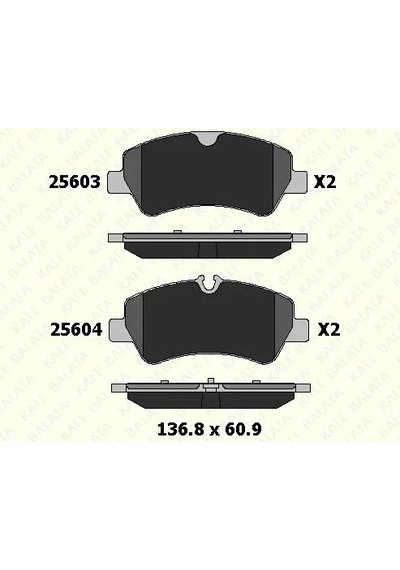 Kale 25603 175 05 Ans Kd20 Arka Balata Ford Tourneo Custom-transıt Custom 2.2 Tdcı 12 Kablosuz Mebk2j2m008aa-bk212m008ac-bk212m008 -
