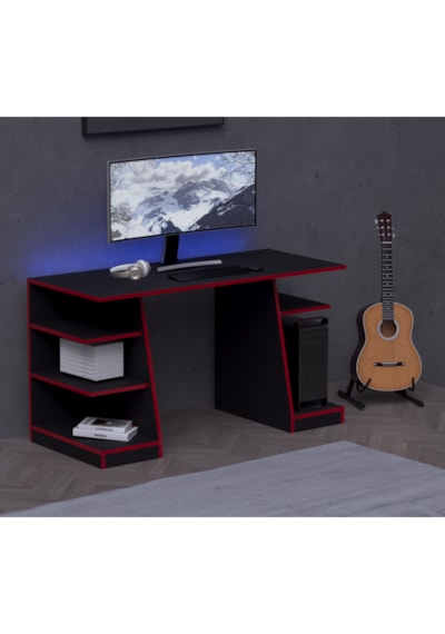 Kronos Oyuncu Masası - Bilgisayar Masası - Gamer Masası - 59x136 Cm Afm181 Siyah - Kırmızı Kronos Oyuncu Masası - Bilgisayar Masası - Gamer Masası - 59x136 Cm Afm181 Siyah - Kırmızı