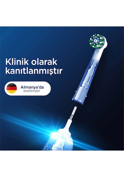 Oral-B Cross Action Şarjlı Diş Fırçası Yedek Başlığı 6'lı Mavi - Yeşil