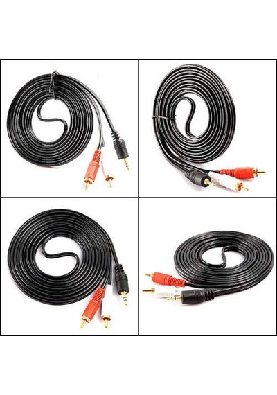 3.5mm To 2 Rca Aux Tos Ses Kulaklık Kablosu 1.5 M
