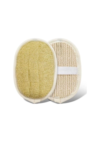 Doğal Kabak Lifi 2'li Set, Sırt Kesesi Ve Oval Banyo Lifi, Çift Taraflı