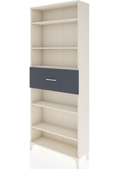 Arges Dolap 5 Raflı Tek Çekmeceli 88x30x221 Aytaşı-antrasit Aytaşı