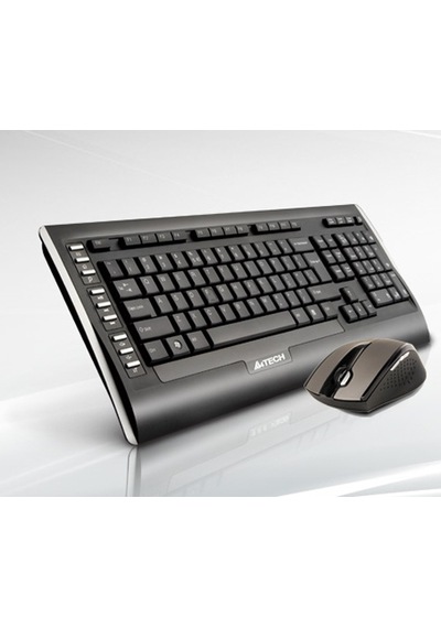 A4 Tech 9300f Q Kablosuz Usb Siyah Lux Multimedya Klavye/mouse Set Optik