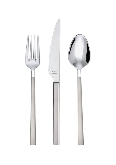 Hisar Milano Saten 18 Parça 6 Kişilik Çatal Kaşık Bıçak Takımı Inox