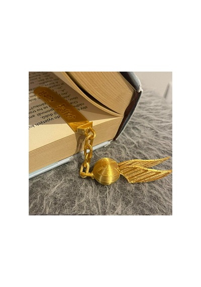 Golden Snitch Kitap Ayracı - Altın Kanatlı Sihirbaz Temalı Ayraç - Kitap Kurdu Hediyesi