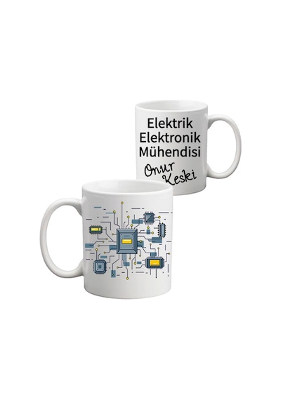 Elektrik - Elektronik Mühendisine Hediye Isimli Kupa Bardak