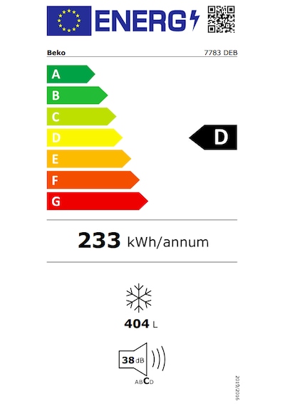 Beko 7783 DEB 404 L Yapay Zeka Teknolojili 8 Bölmeli Derin Dondurucu