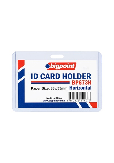 Bigpoint Kart Kabı Yatay Sert Pvc 88x55mm Bp673h